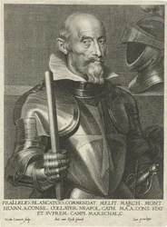 Retrato de Lelio Brancaccio, grabado por Nicolaes Lauwers después de Anthony van Dyck